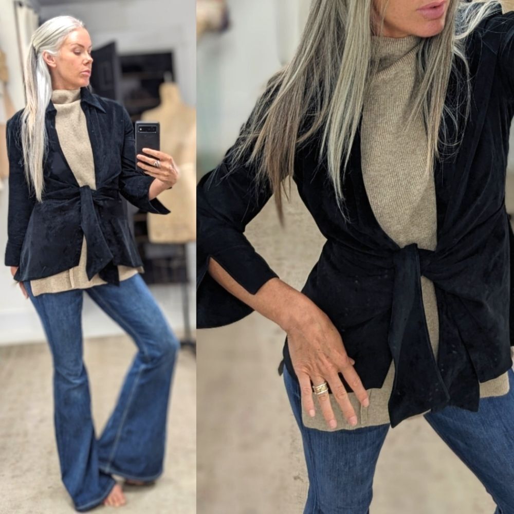 Finely Black Suede Jacket